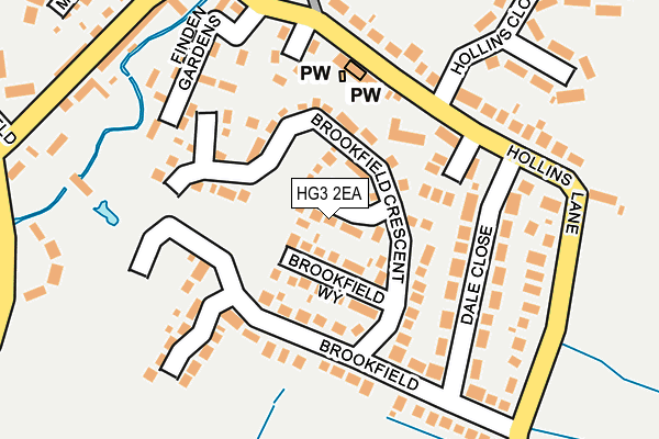 HG3 2EA map - OS OpenMap – Local (Ordnance Survey)