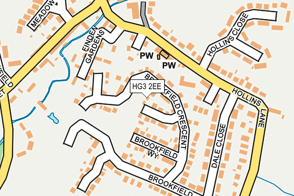 HG3 2EE map - OS OpenMap – Local (Ordnance Survey)