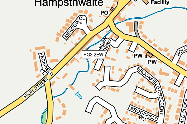 HG3 2EW map - OS OpenMap – Local (Ordnance Survey)