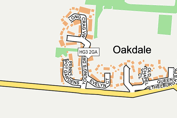 HG3 2GA map - OS OpenMap – Local (Ordnance Survey)