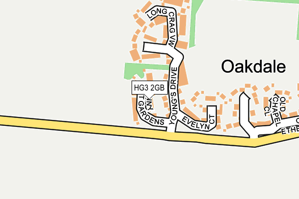 HG3 2GB map - OS OpenMap – Local (Ordnance Survey)