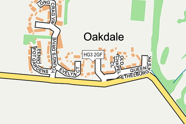 HG3 2GF map - OS OpenMap – Local (Ordnance Survey)