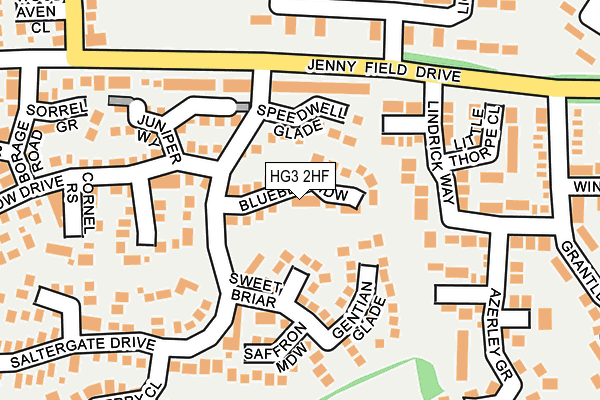 HG3 2HF map - OS OpenMap – Local (Ordnance Survey)