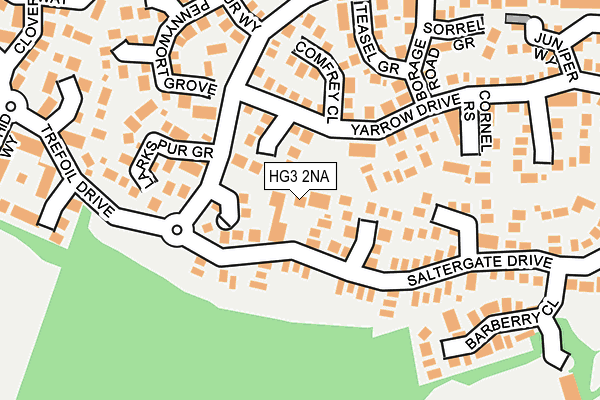 HG3 2NA map - OS OpenMap – Local (Ordnance Survey)