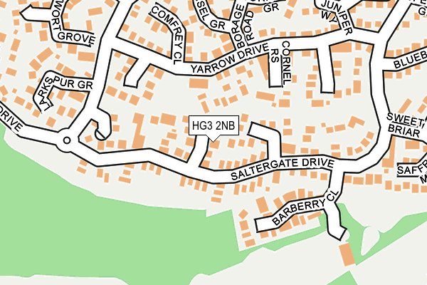 HG3 2NB map - OS OpenMap – Local (Ordnance Survey)
