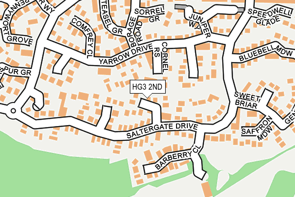 HG3 2ND map - OS OpenMap – Local (Ordnance Survey)