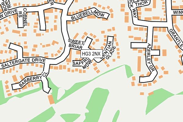 HG3 2NX map - OS OpenMap – Local (Ordnance Survey)