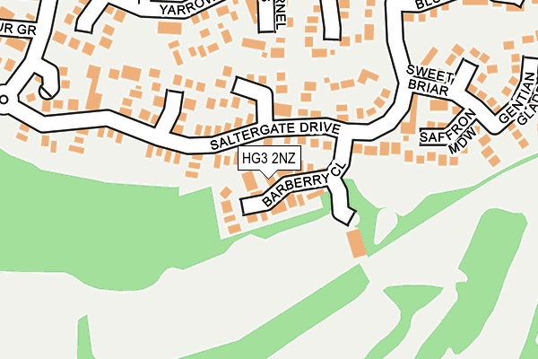 HG3 2NZ map - OS OpenMap – Local (Ordnance Survey)