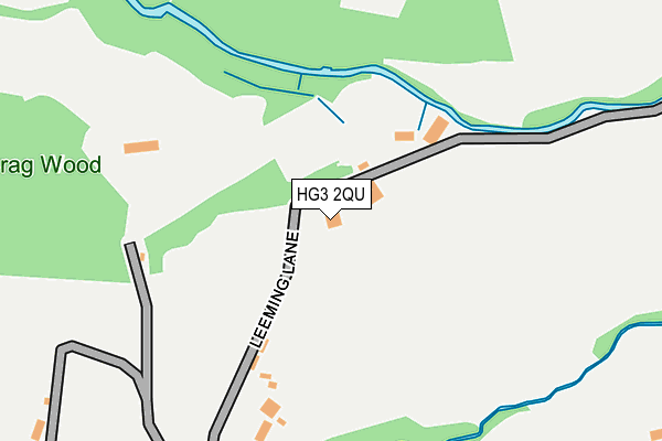 HG3 2QU map - OS OpenMap – Local (Ordnance Survey)