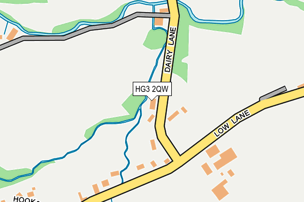 HG3 2QW map - OS OpenMap – Local (Ordnance Survey)