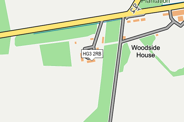 HG3 2RB map - OS OpenMap – Local (Ordnance Survey)