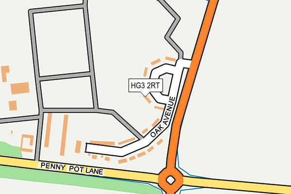 HG3 2RT map - OS OpenMap – Local (Ordnance Survey)
