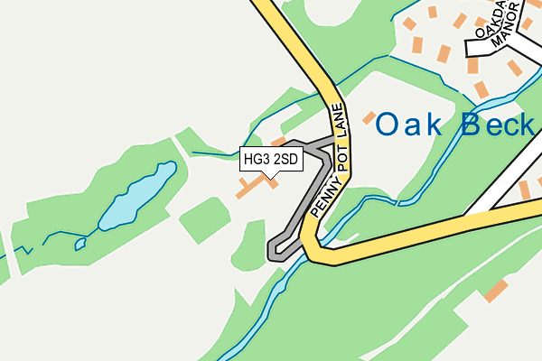 HG3 2SD map - OS OpenMap – Local (Ordnance Survey)