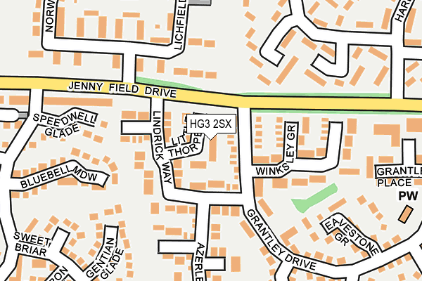 HG3 2SX map - OS OpenMap – Local (Ordnance Survey)