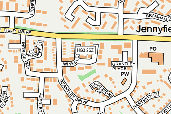 HG3 2SZ map - OS OpenMap – Local (Ordnance Survey)