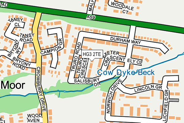 HG3 2TE map - OS OpenMap – Local (Ordnance Survey)