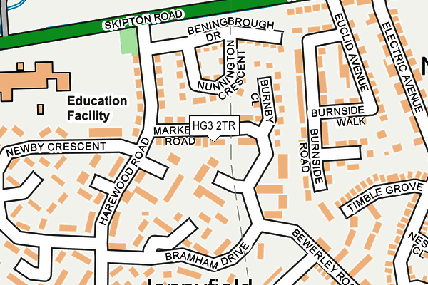 HG3 2TR map - OS OpenMap – Local (Ordnance Survey)