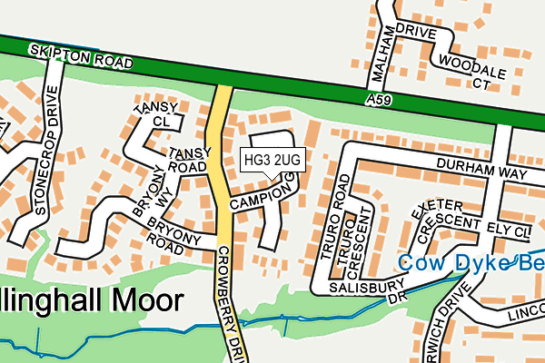 HG3 2UG map - OS OpenMap – Local (Ordnance Survey)