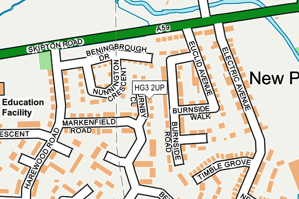 HG3 2UP map - OS OpenMap – Local (Ordnance Survey)