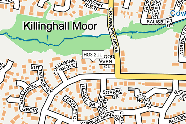 HG3 2UU map - OS OpenMap – Local (Ordnance Survey)