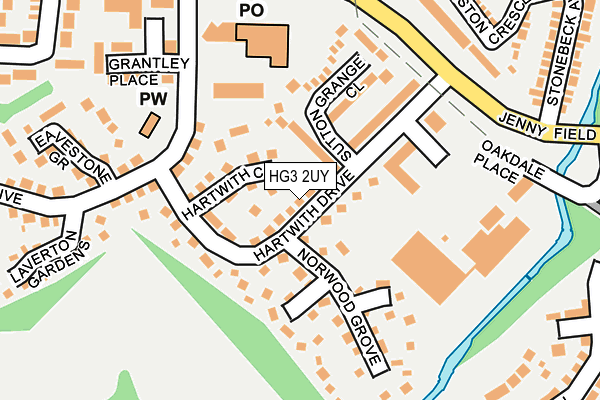HG3 2UY map - OS OpenMap – Local (Ordnance Survey)