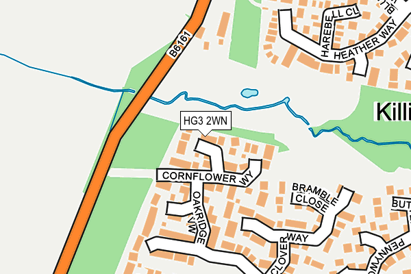HG3 2WN map - OS OpenMap – Local (Ordnance Survey)