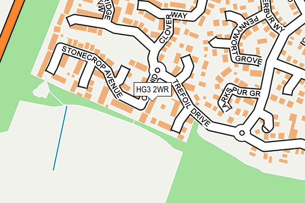 HG3 2WR map - OS OpenMap – Local (Ordnance Survey)