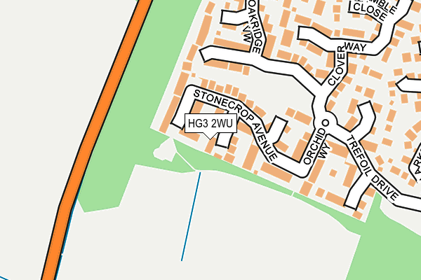 HG3 2WU map - OS OpenMap – Local (Ordnance Survey)