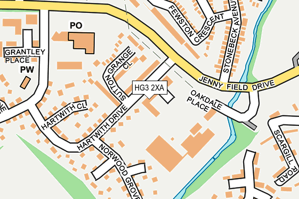 HG3 2XA map - OS OpenMap – Local (Ordnance Survey)
