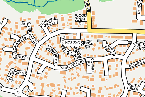 HG3 2XG map - OS OpenMap – Local (Ordnance Survey)