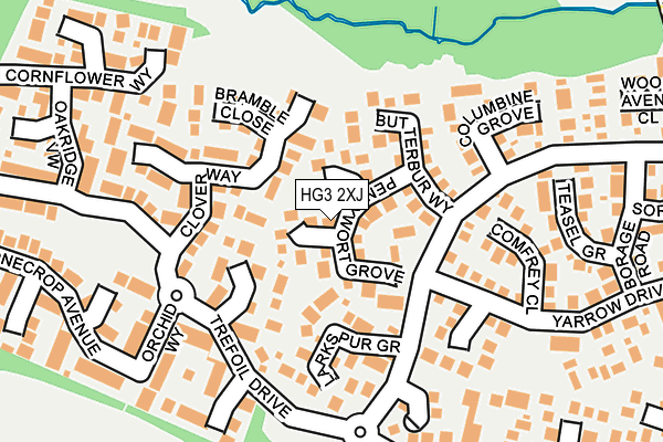 HG3 2XJ map - OS OpenMap – Local (Ordnance Survey)