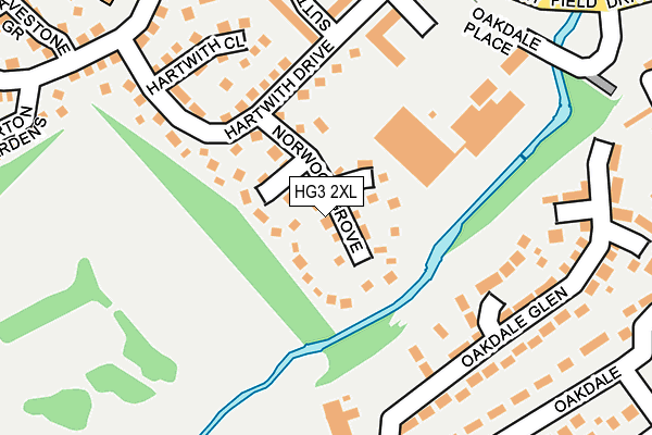 HG3 2XL map - OS OpenMap – Local (Ordnance Survey)