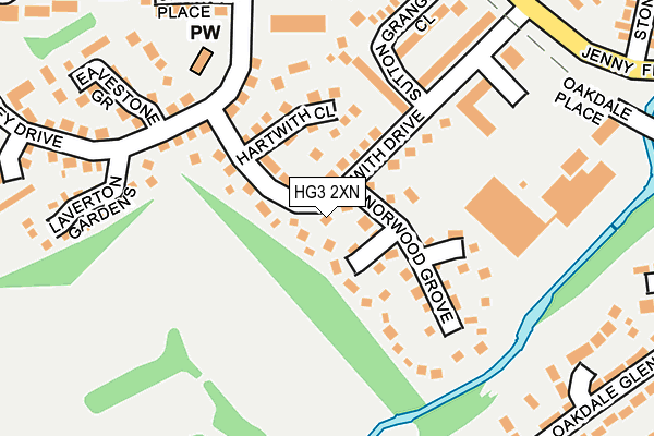 HG3 2XN map - OS OpenMap – Local (Ordnance Survey)