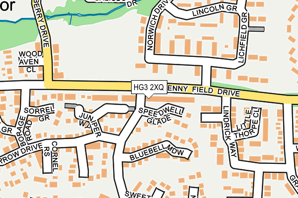 HG3 2XQ map - OS OpenMap – Local (Ordnance Survey)