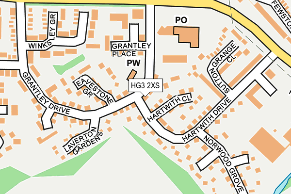 HG3 2XS map - OS OpenMap – Local (Ordnance Survey)