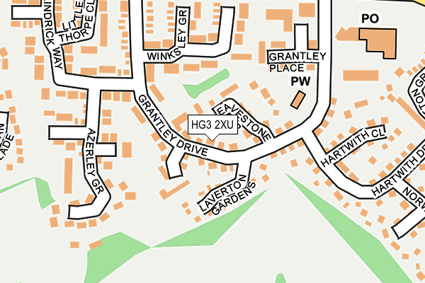 HG3 2XU map - OS OpenMap – Local (Ordnance Survey)