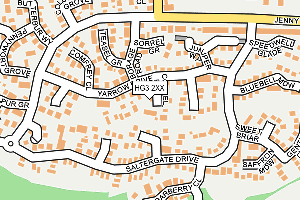 HG3 2XX map - OS OpenMap – Local (Ordnance Survey)