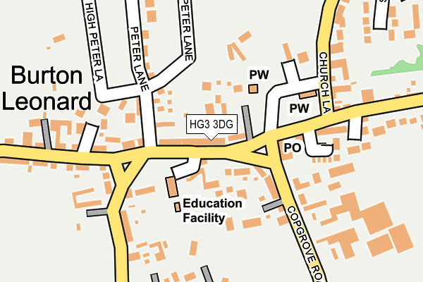 HG3 3DG map - OS OpenMap – Local (Ordnance Survey)