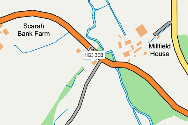 HG3 3EB map - OS OpenMap – Local (Ordnance Survey)