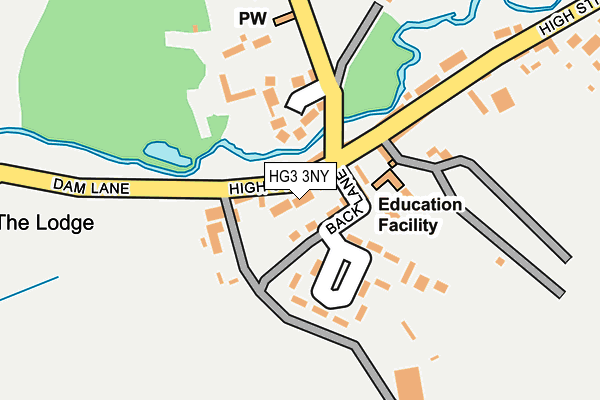 HG3 3NY map - OS OpenMap – Local (Ordnance Survey)