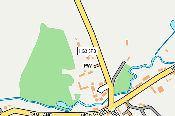 HG3 3PB map - OS OpenMap – Local (Ordnance Survey)