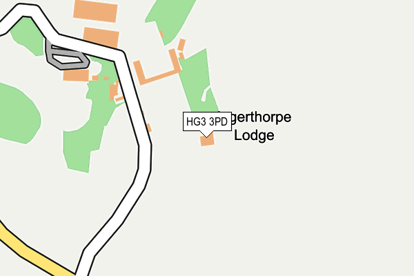 HG3 3PD map - OS OpenMap – Local (Ordnance Survey)