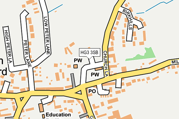 HG3 3SB map - OS OpenMap – Local (Ordnance Survey)