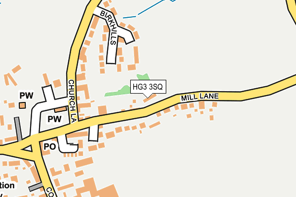 HG3 3SQ map - OS OpenMap – Local (Ordnance Survey)