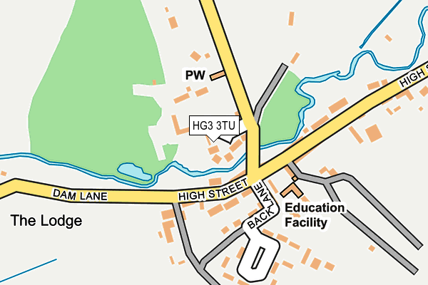 HG3 3TU map - OS OpenMap – Local (Ordnance Survey)