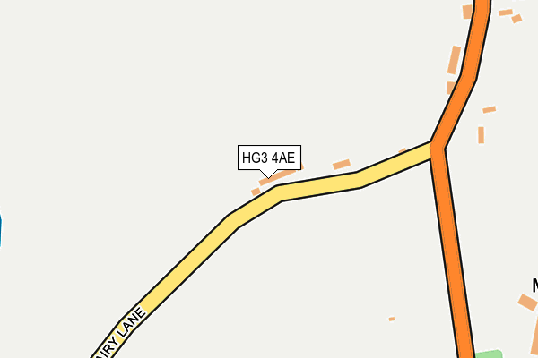 HG3 4AE map - OS OpenMap – Local (Ordnance Survey)