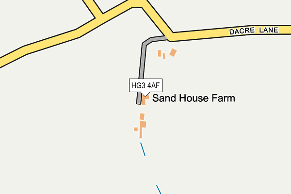 HG3 4AF map - OS OpenMap – Local (Ordnance Survey)