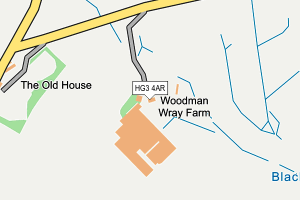 HG3 4AR map - OS OpenMap – Local (Ordnance Survey)