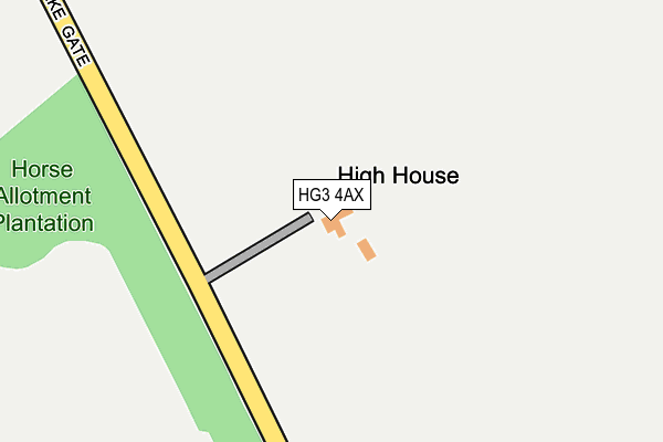 HG3 4AX map - OS OpenMap – Local (Ordnance Survey)