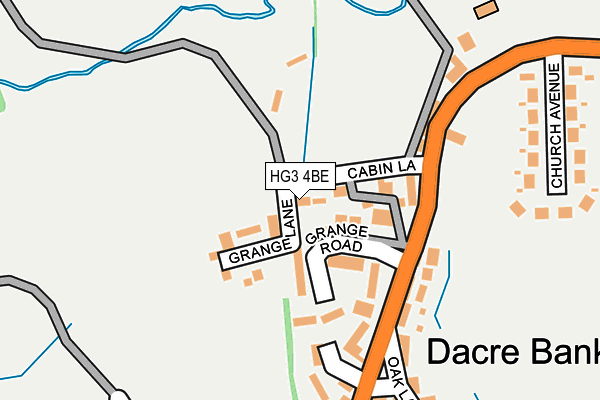 HG3 4BE map - OS OpenMap – Local (Ordnance Survey)